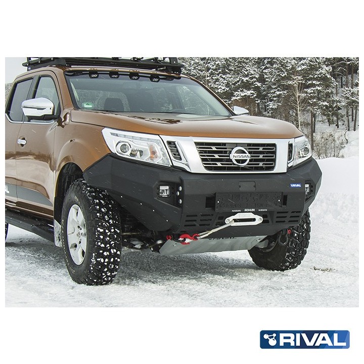 Zderzak przedni aluminiowy Rival 6 mm z oświetleniem LED — Nissan Navara 2014-2021 - ujęcie 12