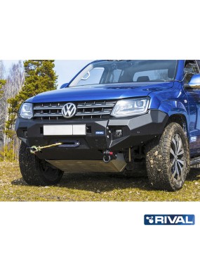 Zderzak przedni aluminiowy Rival z oświetleniem LED, czarny — Volkswagen Amarok 2010-2016 i 2016-2020
