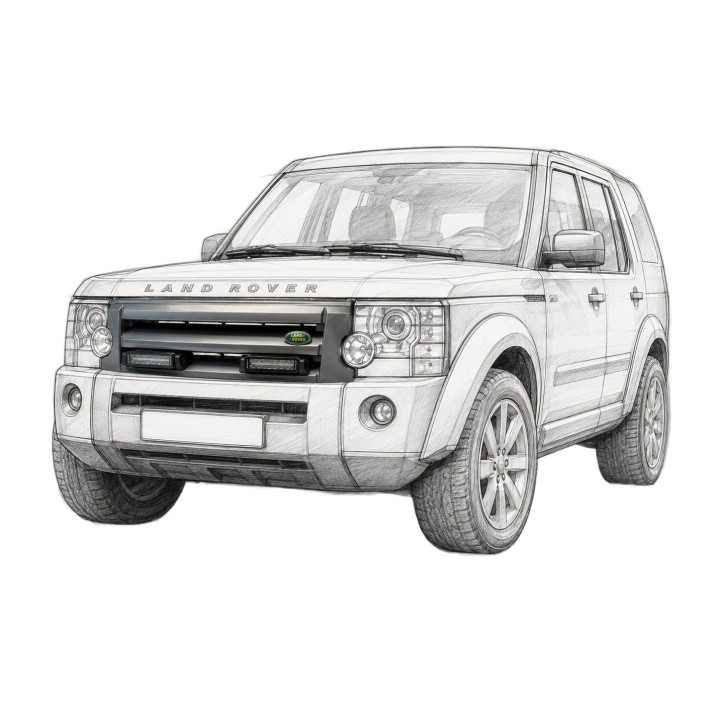 Mocowania lamp LED w atrapę ORAX Systems — Land Rover Discovery III (pod OSRAM Lightbar VX180-SP SR)