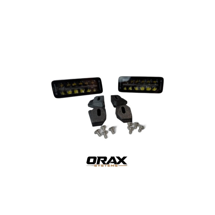 Mocowania lamp LED w atrapę ORAX Systems — Nissan Patrol Y61 (pod Kramp LA10811) - ujęcie 3