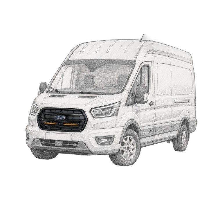 Mocowania lamp LED w atrapę ORAX Systems — Ford Transit V363 po liftingu od 2019 (pod OSRAM MX250-CB)