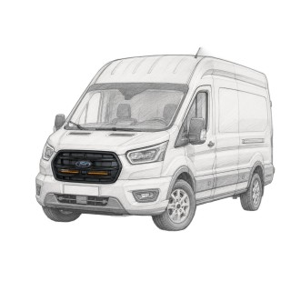 Zestaw 2 lamp LED OSRAM MX250-CB z mocowaniami ORAX Systems — Ford Transit V363 po liftingu od 2019