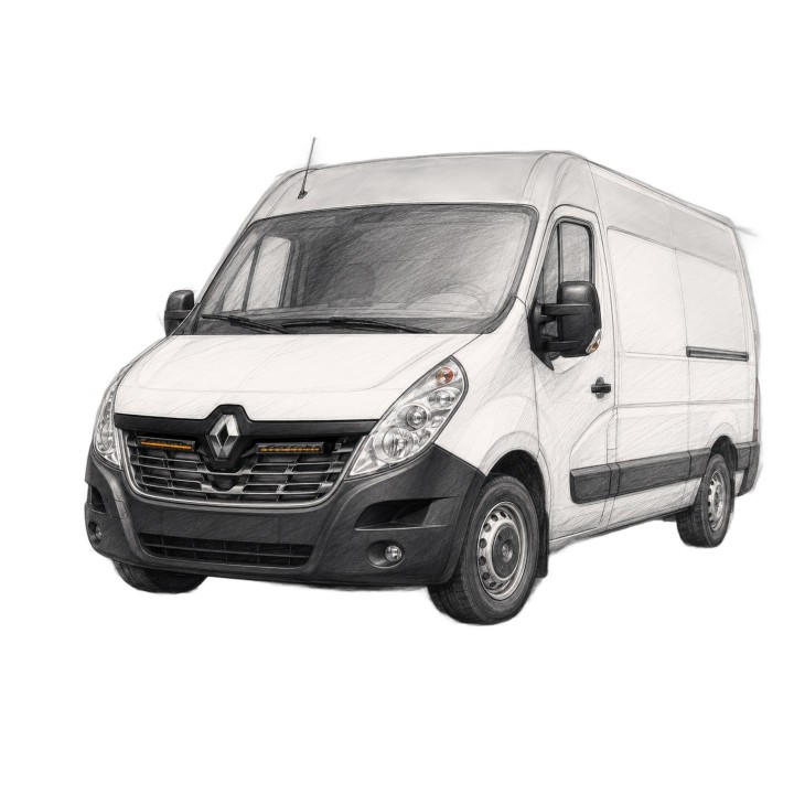 Mocowania lamp LED w atrapę ORAX Systems — Renault Master III Phase 2 (X62) 2014-2019