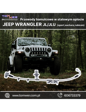 Przewód hamulcowy w oplocie Tomwer — Wrangler JL, prawy tył