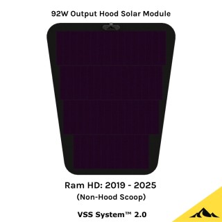 Cascadia 4x4 VSS System™ 2.0 CHF159 — panel solarny 92 W na maskę Ram HD, Ford F-150, Toyota Tacoma, Tundra, Land - ujęcie 2