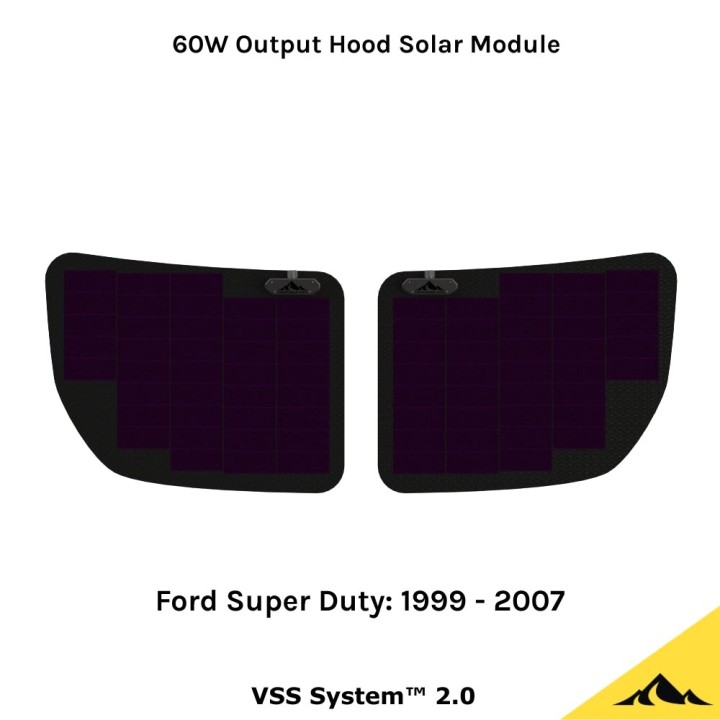 Cascadia 4x4 VSS System™ 2.0 CHF167 — panel solarny na maskę Ford Super Duty 1999–2007 - ujęcie 2