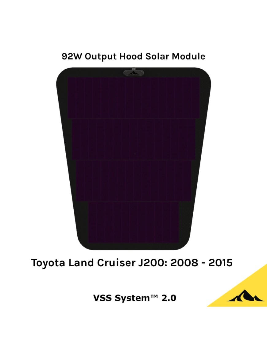 Cascadia 4x4 VSS System™ 2.0 CHF159 — panel solarny 92 W na maskę Ram HD, Ford F-150, Toyota Tacoma, Tundra, Land Cruiser