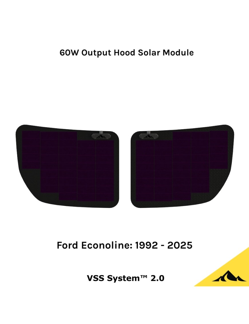 Cascadia 4x4 VSS System™ 2.0 CHF151 — panel solarny 60 W na maskę Ford Bronco 2021–2025 i Econoline