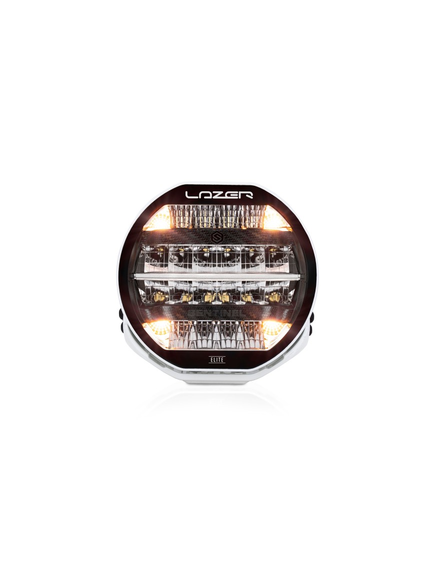 LAZER Sentinel 9'' Elite White ze światłami pozycyjnymi – okrągła lampa LED