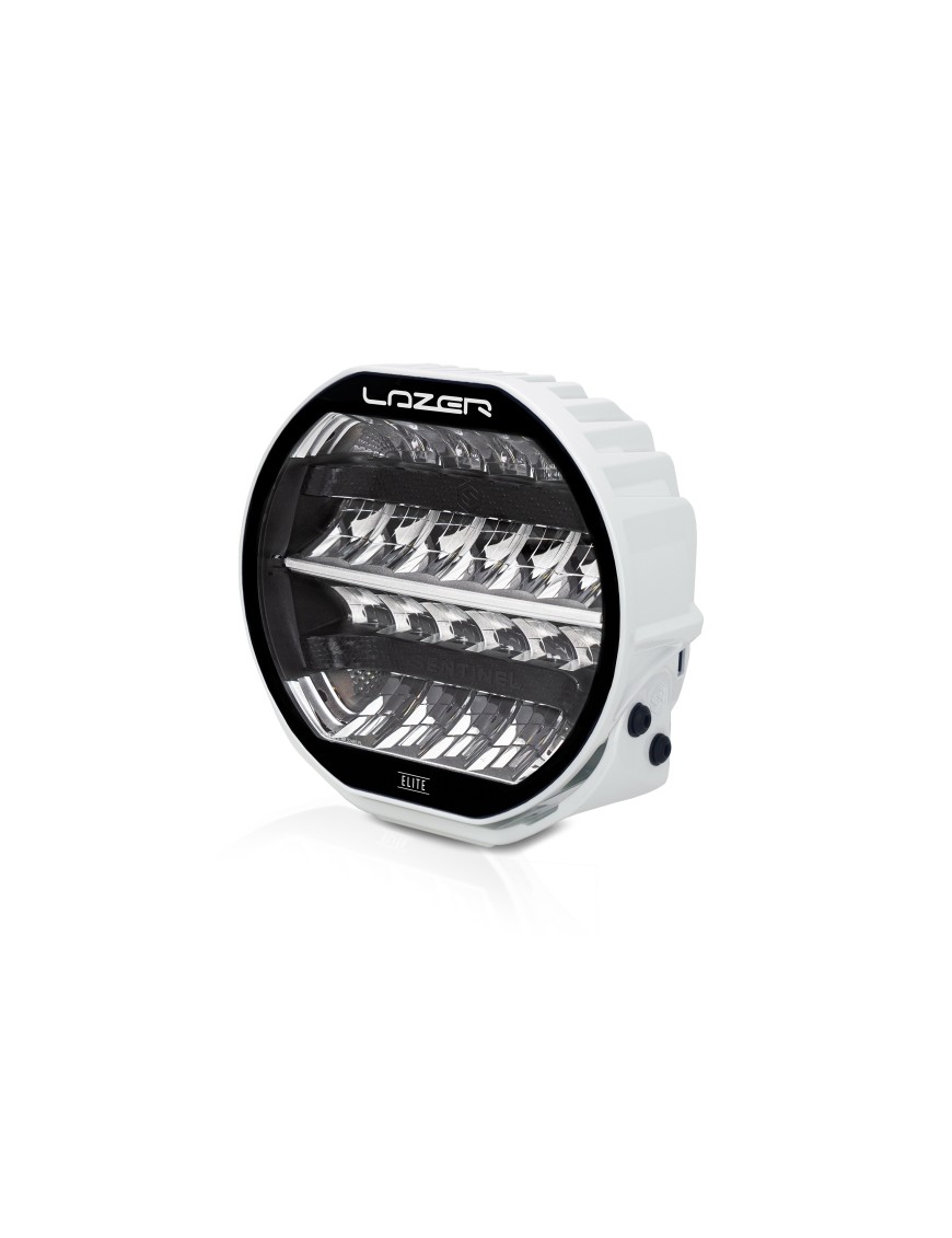LAZER Sentinel 9'' Elite White ze światłami pozycyjnymi – okrągła lampa LED