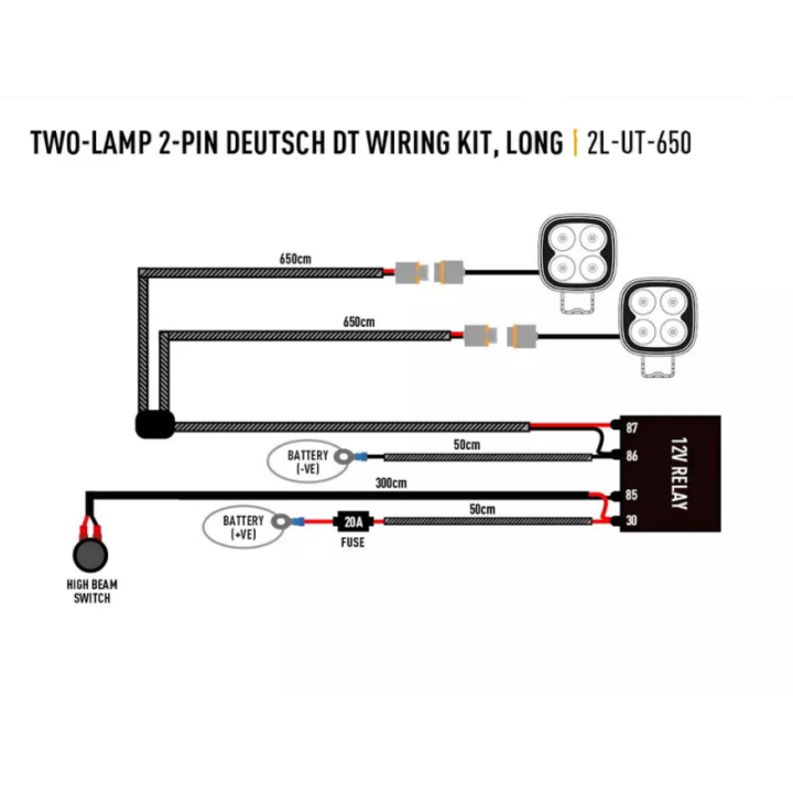 Wiązka do podłączenia dwóch lamp 12V - serii LAZER UTILITY - ujęcie 2