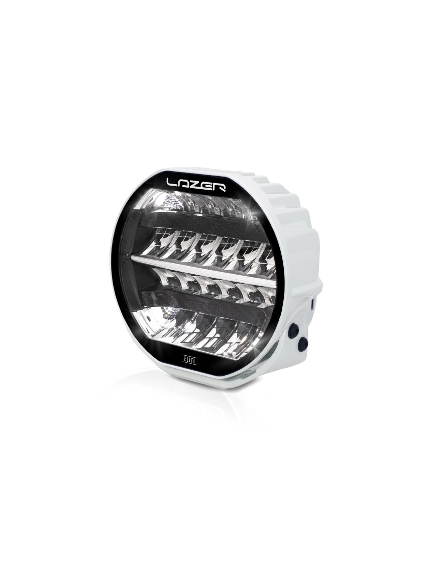 LAZER Sentinel 9'' Elite White ze światłami pozycyjnymi – okrągła lampa LED