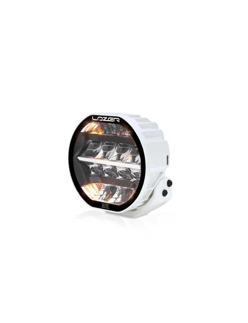 LAZER Sentinel 7" Elite White ze światłami pozycyjnymi - okrągła lampa LED