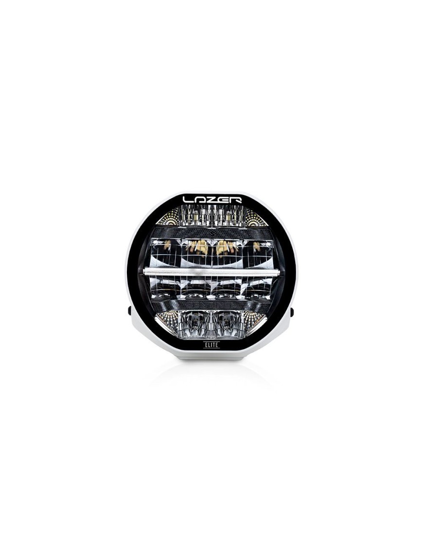 LAZER Sentinel 7" Elite White ze światłami pozycyjnymi - okrągła lampa LED