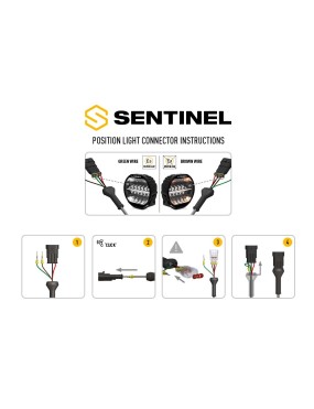 LAZER Sentinel 9'' Elite Black ze światłami pozycyjnymi – okrągła lampa LED