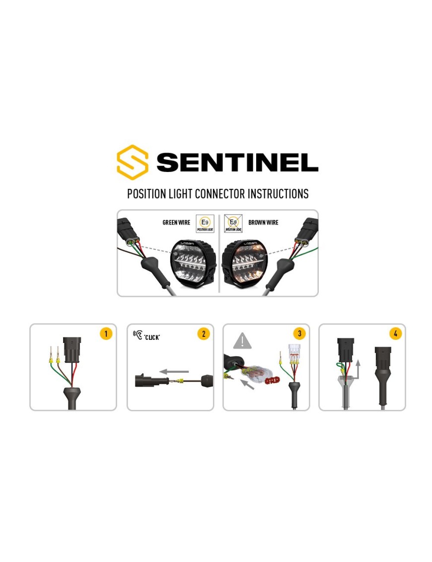 LAZER Sentinel 9'' Elite Black ze światłami pozycyjnymi – okrągła lampa LED