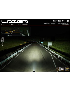 LAZER Sentinel 7" Elite White ze światłami pozycyjnymi - okrągła lampa LED
