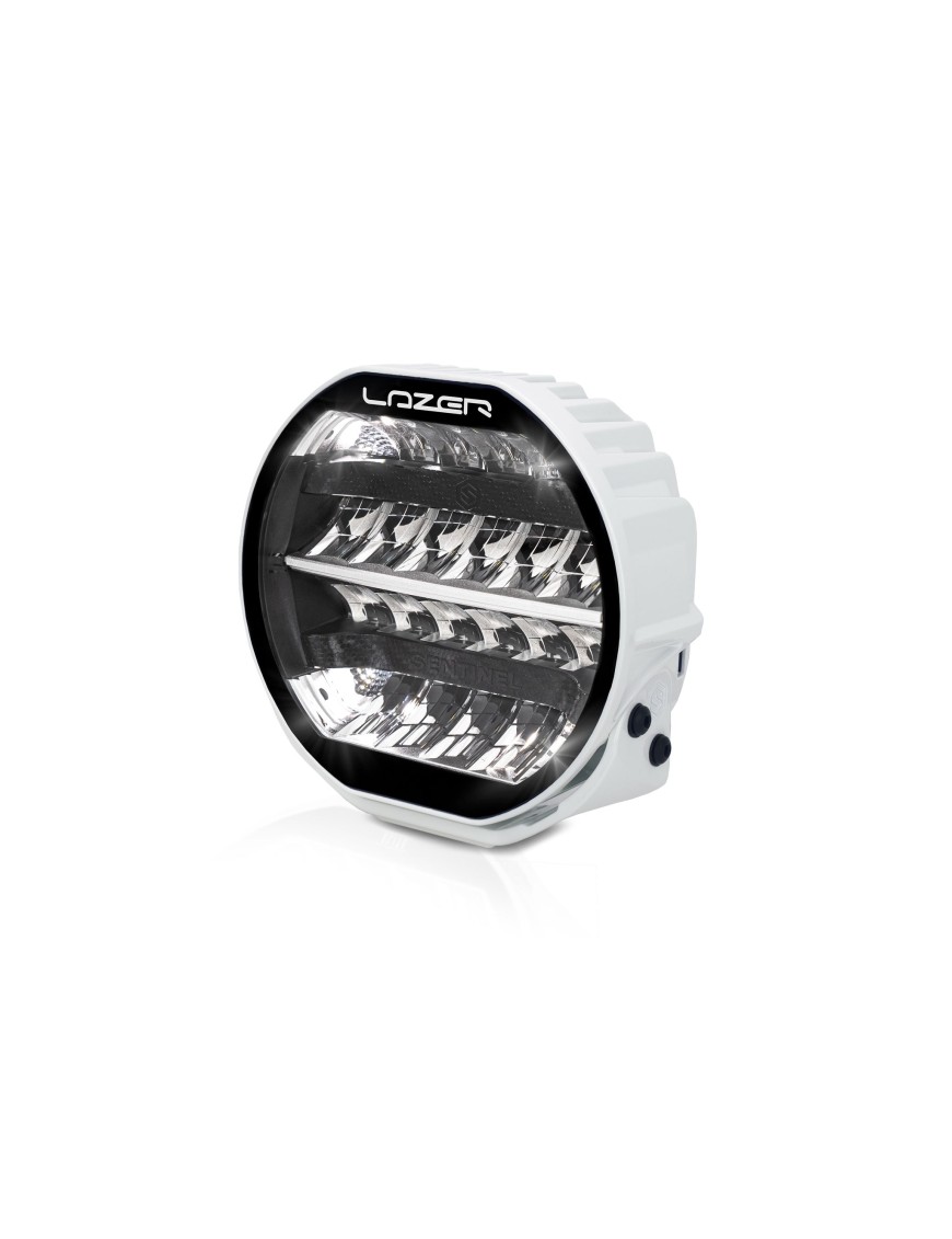 LAZER Sentinel 9'' White ze światłami pozycyjnymi – okrągła lampa LED