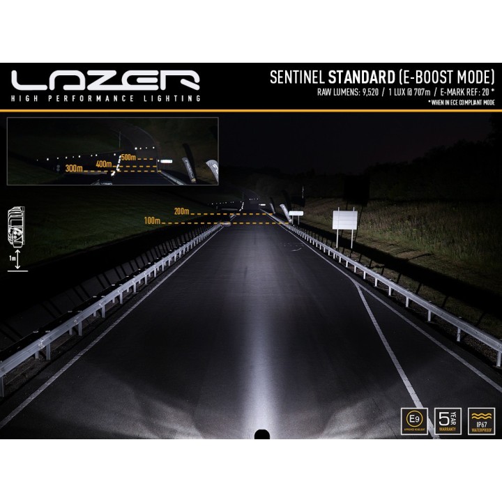 LAZER Sentinel 9'' White ze światłami pozycyjnymi – okrągła lampa LED - ujęcie 7