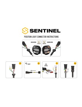 LAZER Sentinel 9'' White ze światłami pozycyjnymi – okrągła lampa LED