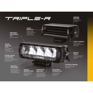 Zestaw dwóch lamp LAZER TRIPLE-R 750 Beacon (Gen2) z systemem montażu w fabrycznym grillu - Ford Transit Custom - ujęcie 2