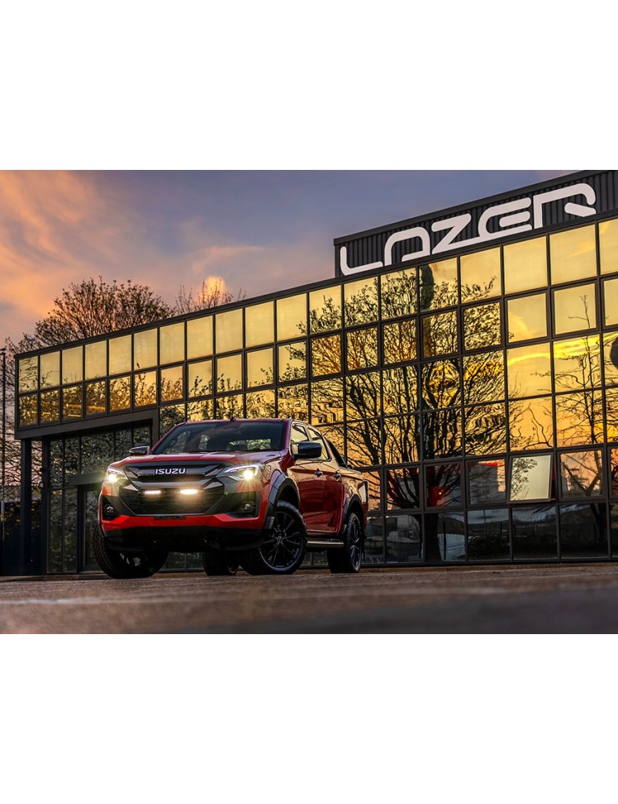 Zestaw lampy LAZER Linear 6 Elite+ z systemem montażu w fabrycznym grillu - Isuzu D-Max (2024 - 2026 -)