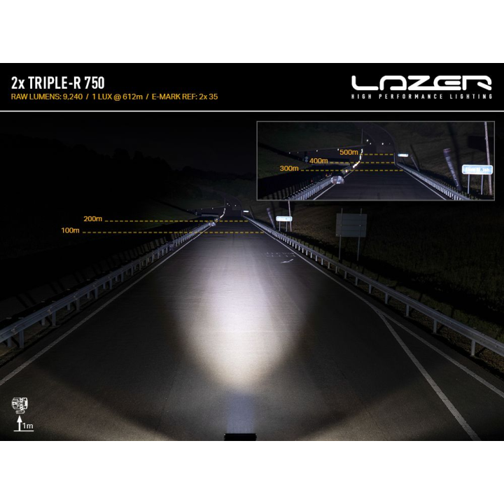 Zestaw dwóch lamp LAZER TRIPLE-R 750 (Gen2) z systemem montażu w fabrycznym grillu - Renault Trafic (2023 -) - ujęcie 5