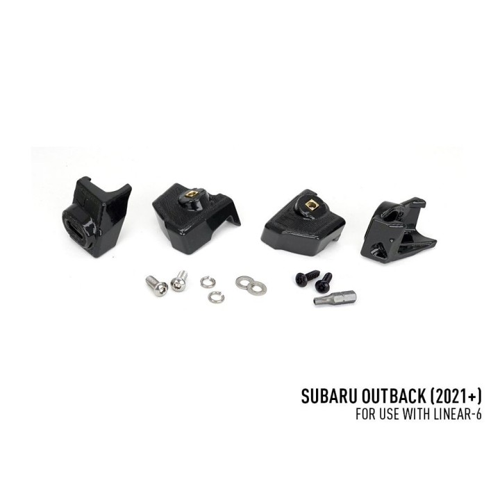 Zestaw dwóch lamp LAZER Linear 6 z systemem montażu w fabrycznym grillu - Subaru Outback (2021 -) - ujęcie 4