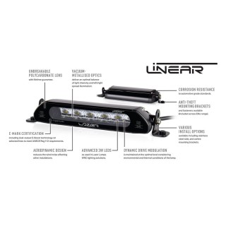 Zestaw lampy LAZER Linear-18 Elite I-LBA z systemem montażu w fabrycznym grillu - Ford Transit Connect (2023+)