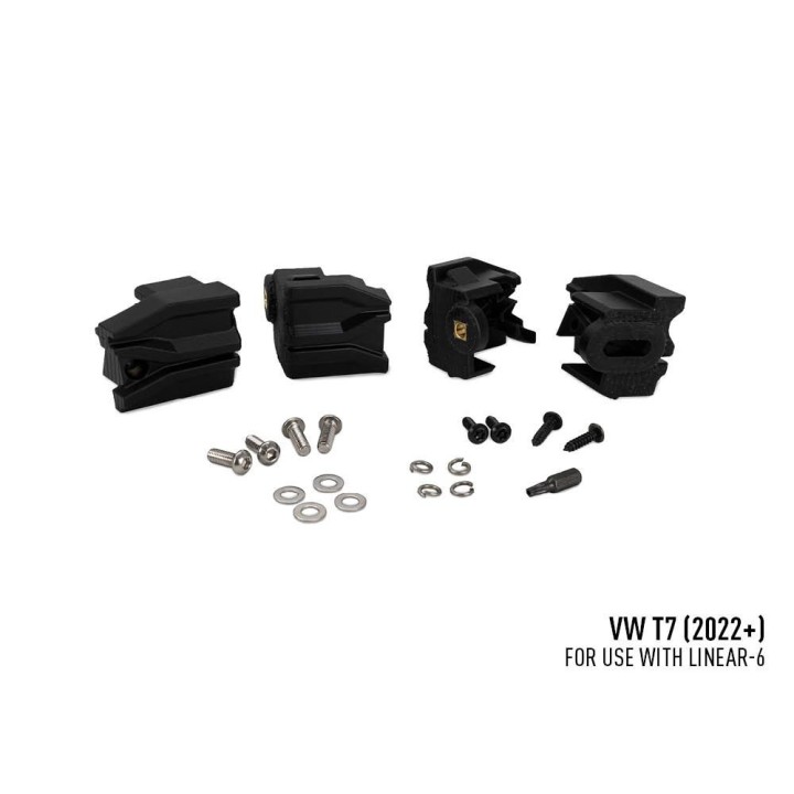 Zestaw dwóch lamp LAZER Linear 6 z systemem montażu w fabrycznym grillu - Volkswagen T7 - ujęcie 6