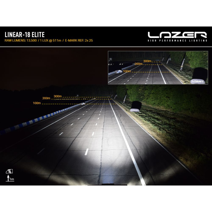 Zestaw lampy LAZER Linear 18 Elite - z systemem montażu w fabrycznym grillu - Toyota Tacoma TRD (2024 -) - ujęcie 4