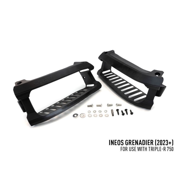 Zestaw dwóch lamp LAZER TRIPLE-R 750 (Gen2) z systemem montażu w fabrycznym grillu – INEOS GRENADIER - ujęcie 9