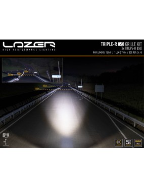 Zestaw dwóch lamp LAZER TRIPLE-R 850 (Gen2) z systemem montażu w fabrycznym grillu – Ford Ranger Wildtrak (2023 -) / Wildtrak