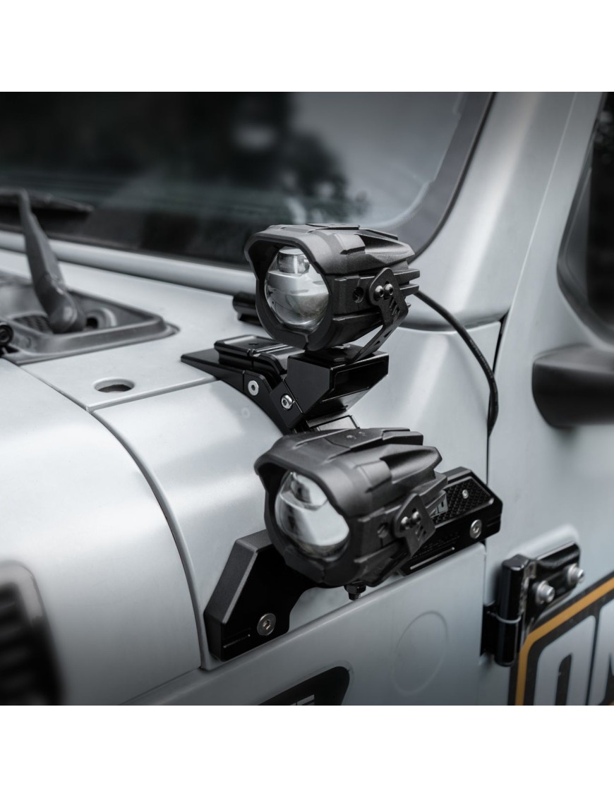 Mocowania lamp OMU na słupku A Jeep Wrangler JL / Gladiator JT