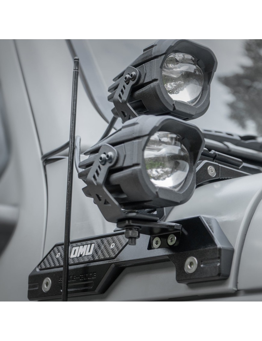 Mocowania lamp OMU na słupku A Jeep Wrangler JL / Gladiator JT