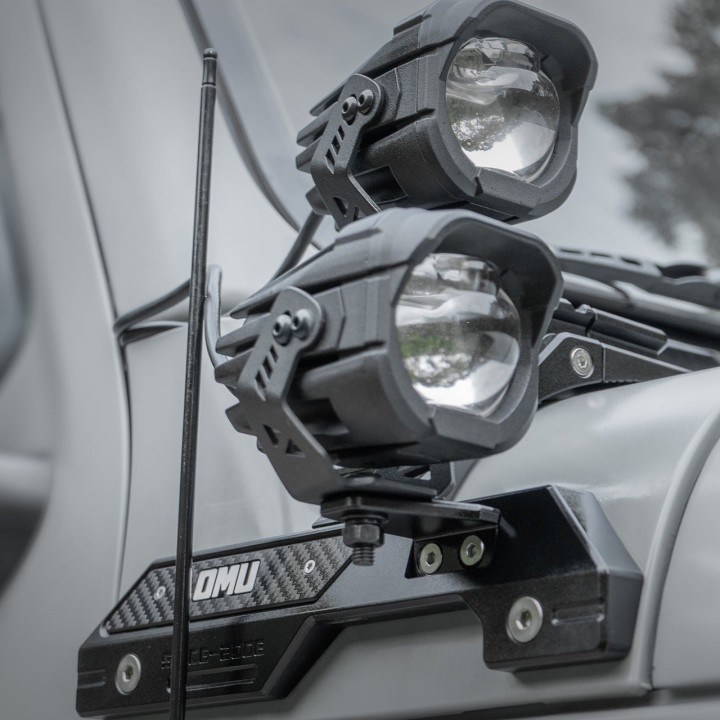 Mocowania lamp OMU na słupku A Jeep Wrangler JL / Gladiator JT - ujęcie 8