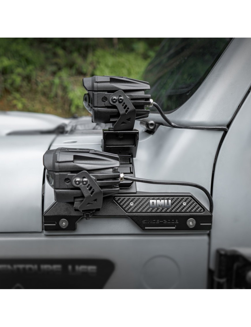 Mocowania lamp OMU na słupku A Jeep Wrangler JL / Gladiator JT