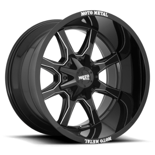 Felga aluminiowa MO970 Gloss Black W/ Milled Spoke & Moto Metal On Lip MOTO METAL