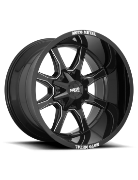 Felga aluminiowa MO970 Gloss Black W/ Milled Spoke & Moto Metal On Lip MOTO METAL