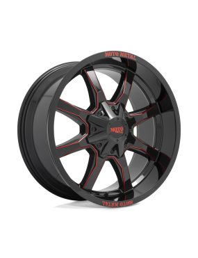 Felga aluminiowa MO970 Gloss Black Milled W/ Red Tint & Moto Metal On Lip MOTO METAL