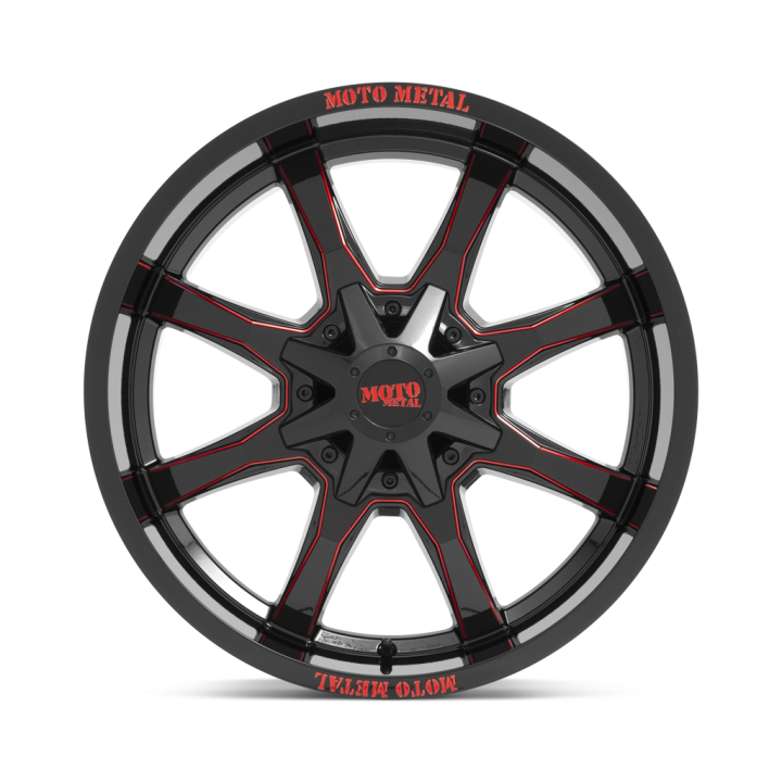 Felga aluminiowa MO970 Gloss Black Milled W/ Red Tint & Moto Metal On Lip MOTO METAL - ujęcie 2