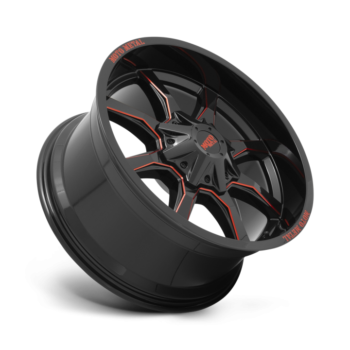 Felga aluminiowa MO970 Gloss Black Milled W/ Red Tint & Moto Metal On Lip MOTO METAL - ujęcie 3