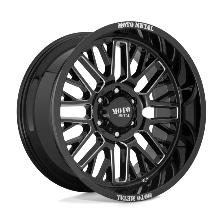 Felga aluminiowa MO802 WARLOCK Gloss Black Milled MOTO METAL