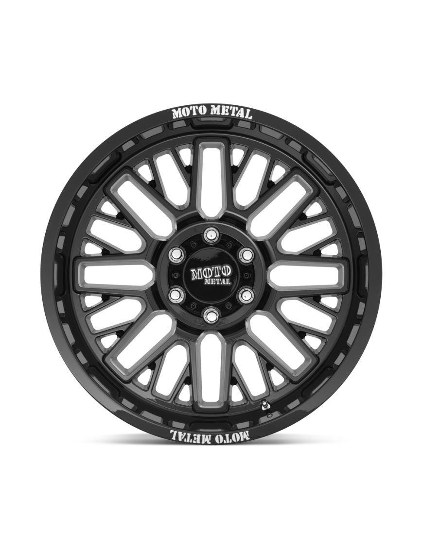 Felga aluminiowa MO802 WARLOCK Gloss Black Milled MOTO METAL - ujęcie 2