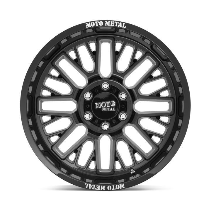 Felga aluminiowa MO802 WARLOCK Gloss Black Milled MOTO METAL - ujęcie 2