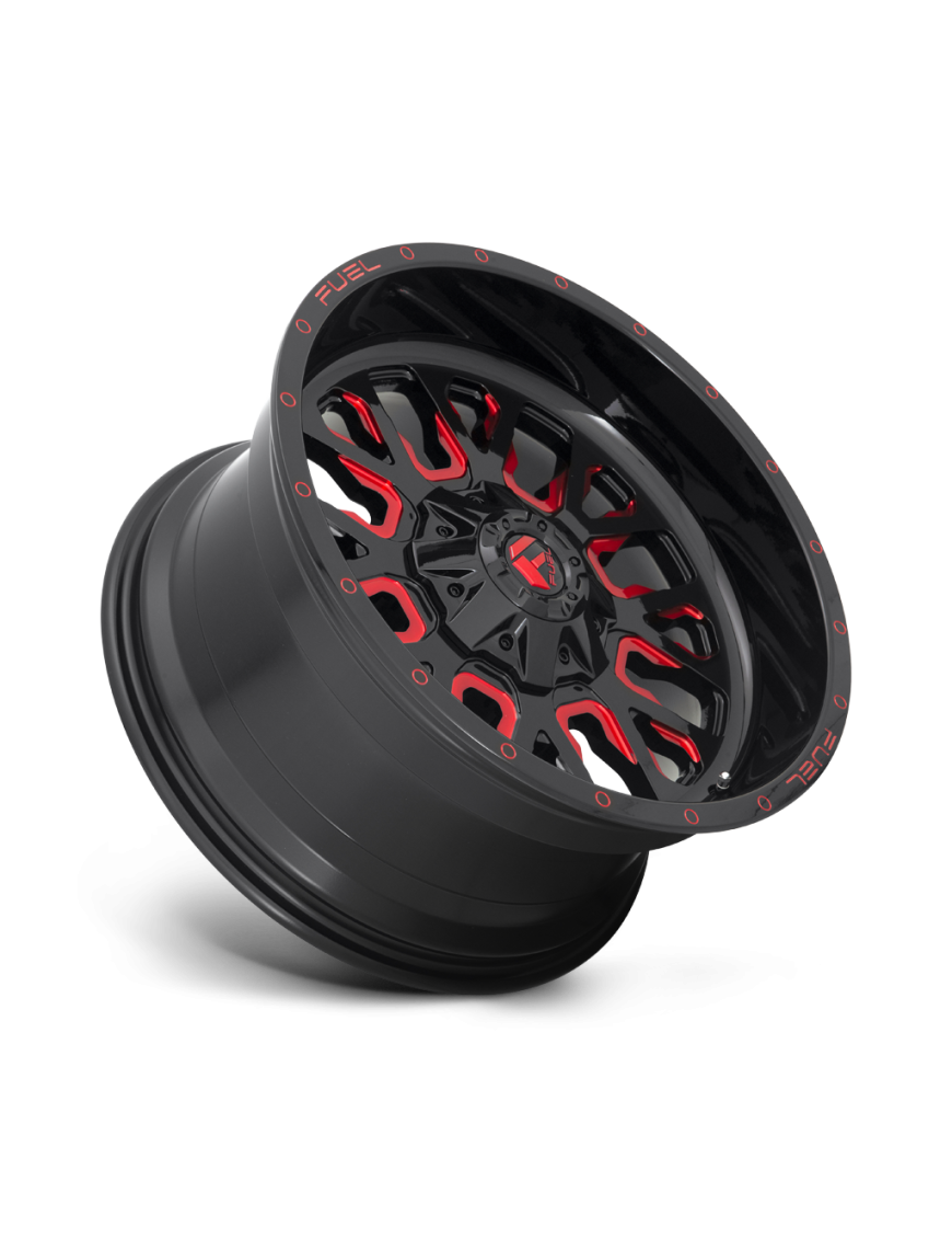Felga aluminiowa D612 STROKE Gloss Black W/ Red Tint FUEL - ujęcie 3