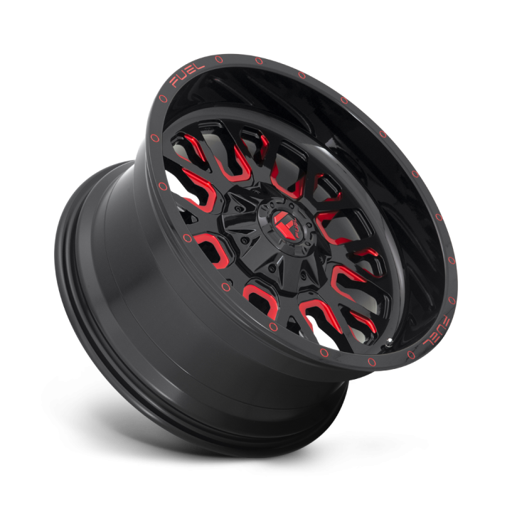 Felga aluminiowa D612 STROKE Gloss Black W/ Red Tint FUEL - ujęcie 3