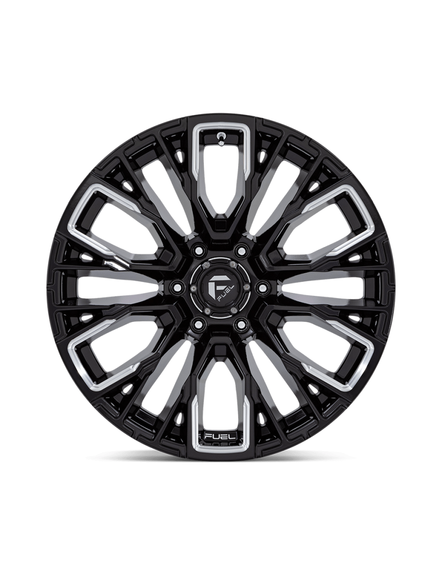 Felga aluminiowa D849 REBAR Gloss Black Milled FUEL - ujęcie 3