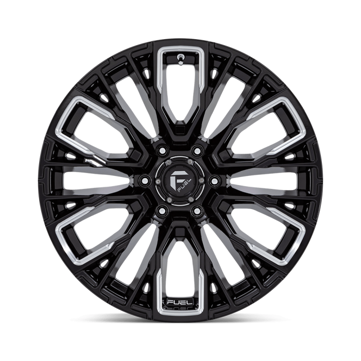 Felga aluminiowa D849 REBAR Gloss Black Milled FUEL - ujęcie 3