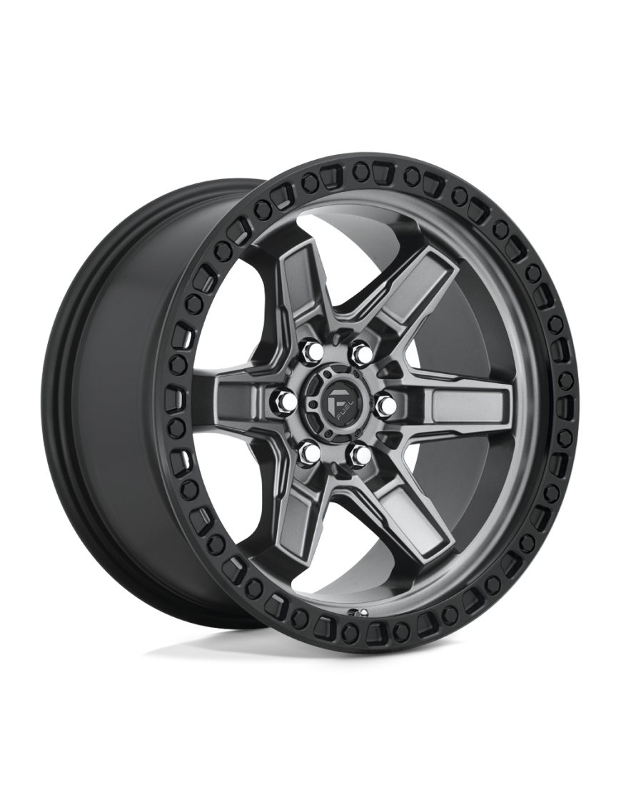 Felga aluminiowa D698 Kicker Matte GUN Metal Black Bead Ring Fuel
